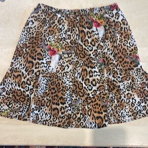 Berry N Cream Leopard Longhorn skirt